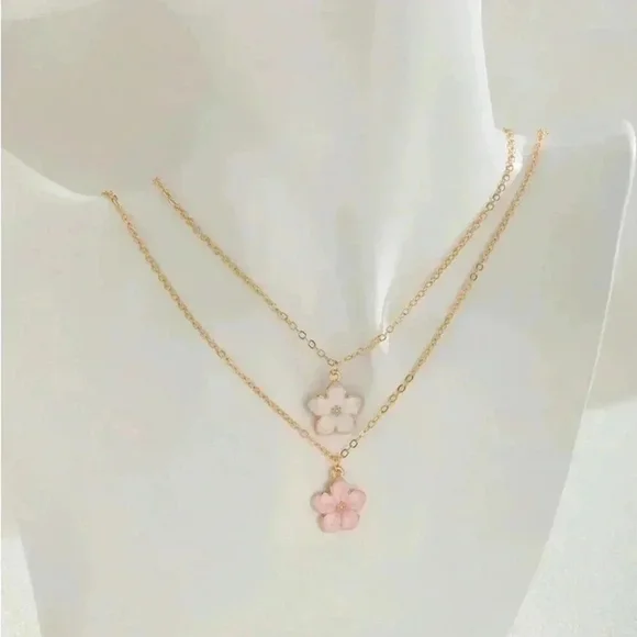 ⚠️Clearance Colorful Flower Gold Necklace - Picture 10 of 11